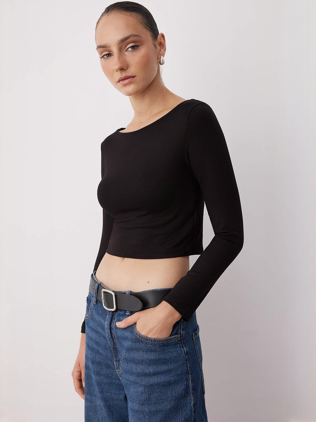 Trendyol Pack Of 3 Boat Neck Crop Top
