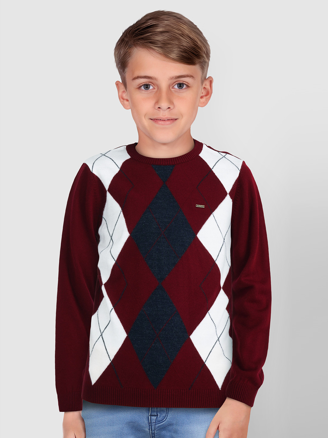 Allen Solly Junior Boys Argyle Pullover