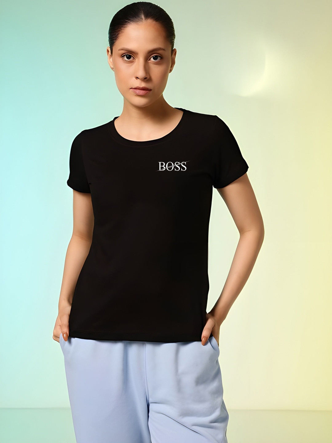 SZN Women Brand Logo Printed T-shirt