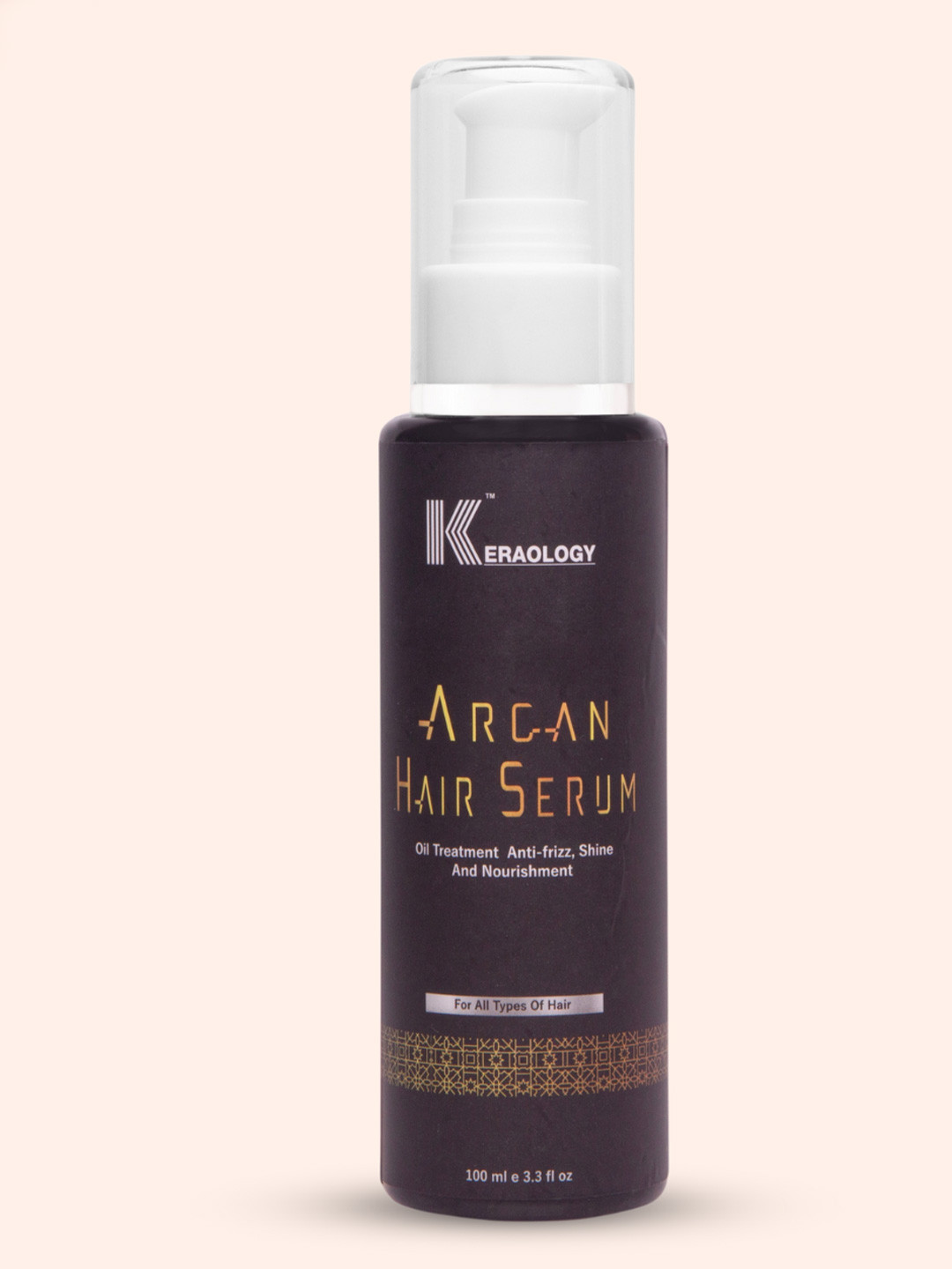 Keraology Argan Hair Serum For Anti-Frizz, Shine & Nourishment- 100ml