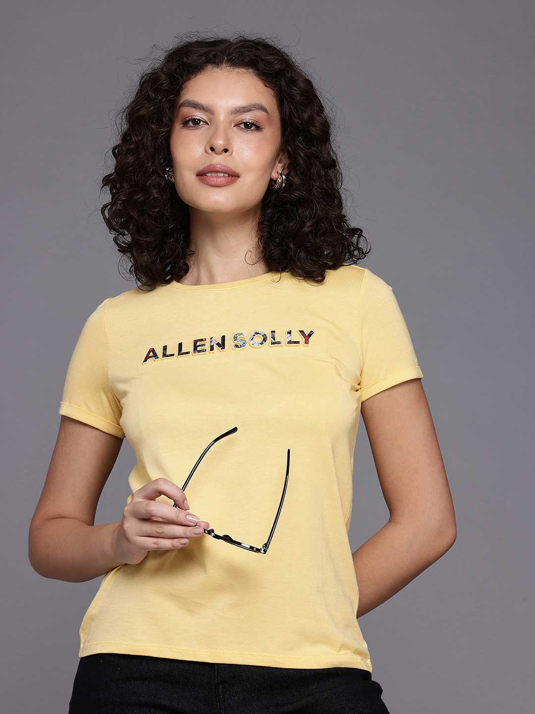 Allen Solly Woman Brand Logo Printed T-shirt