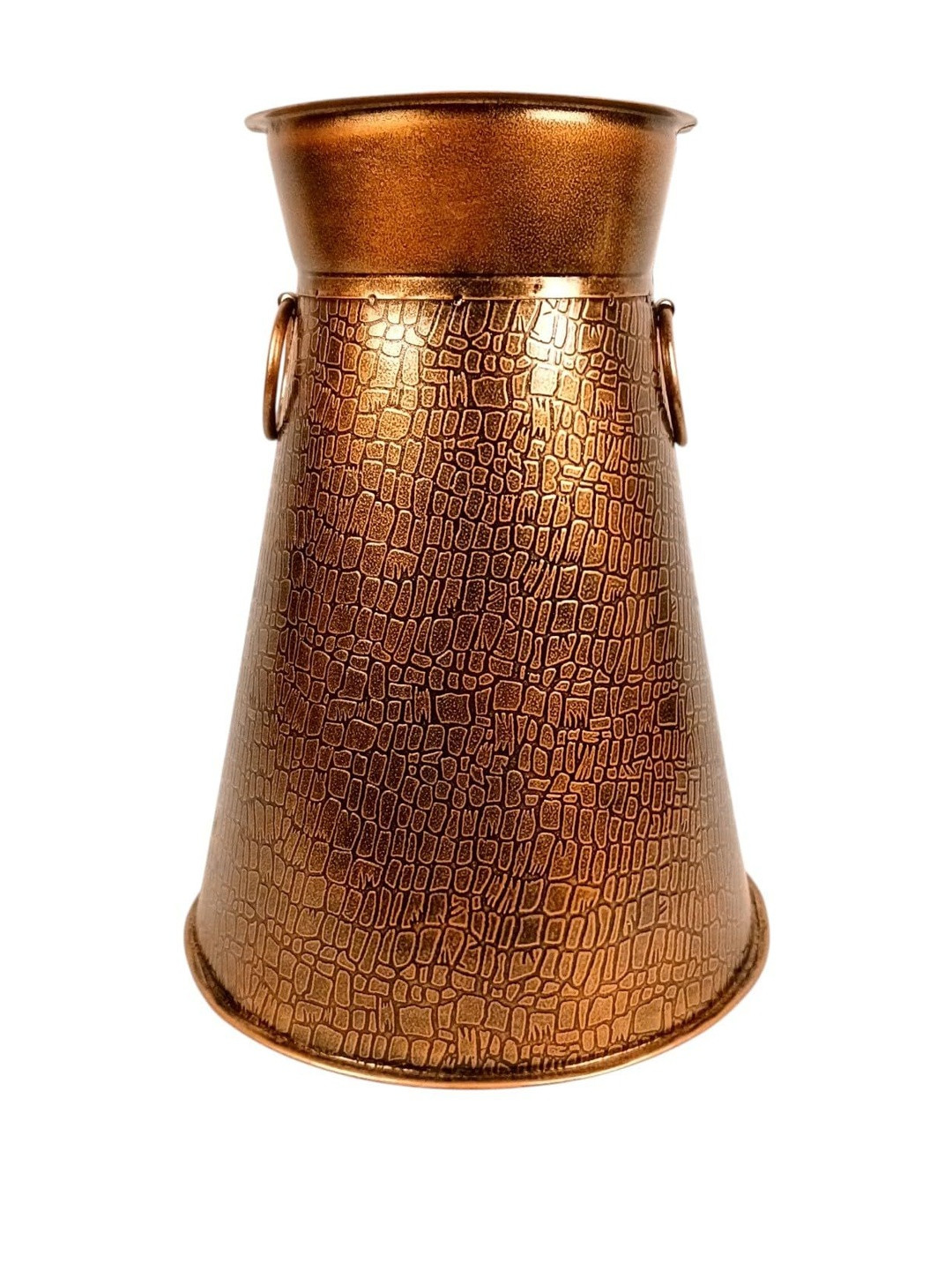 apka mart Metal Copper Handcrafted Flower Vase