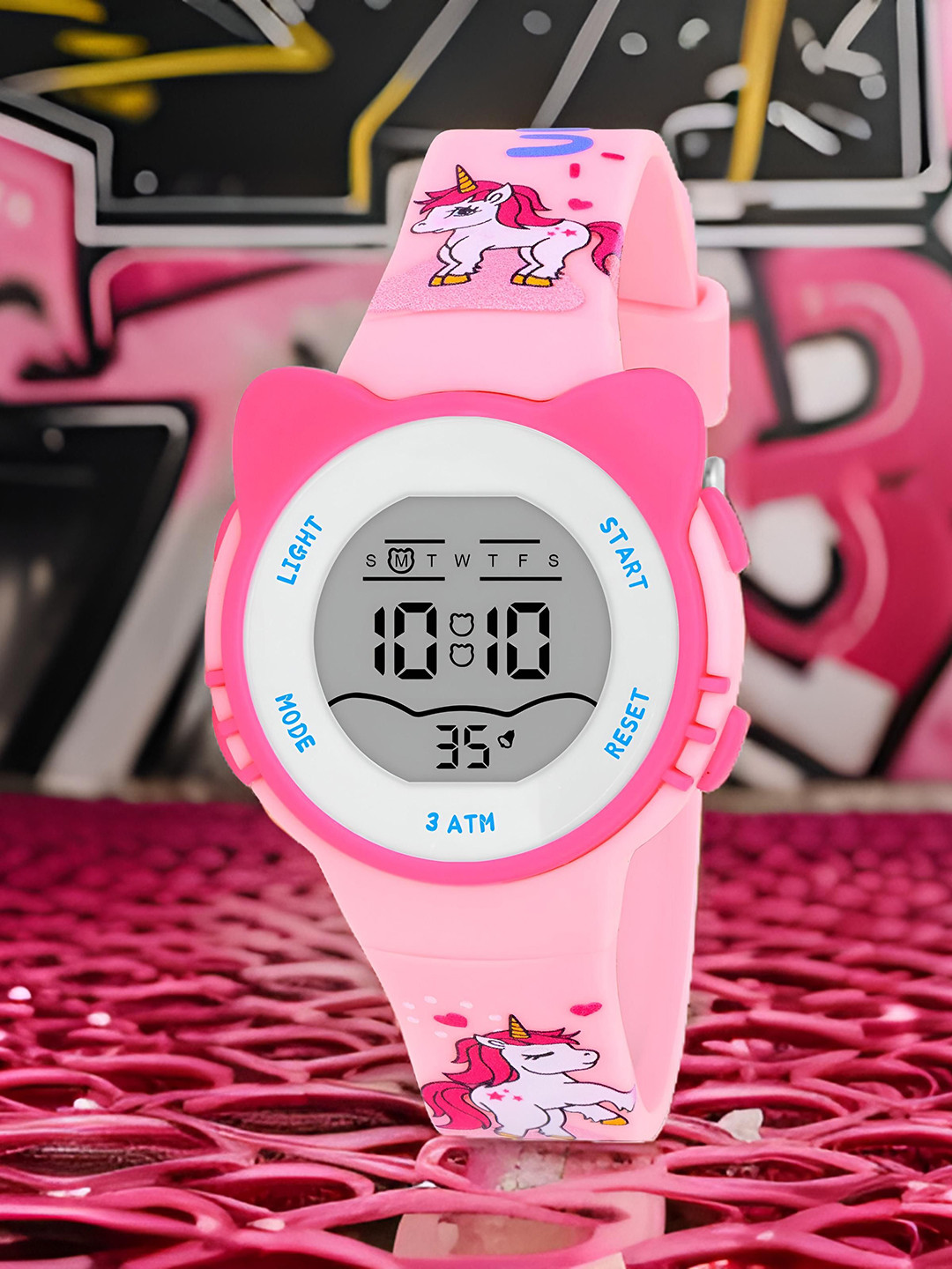 EWWE Kids Digital Multi Function Watch 2206-Cat-Pink