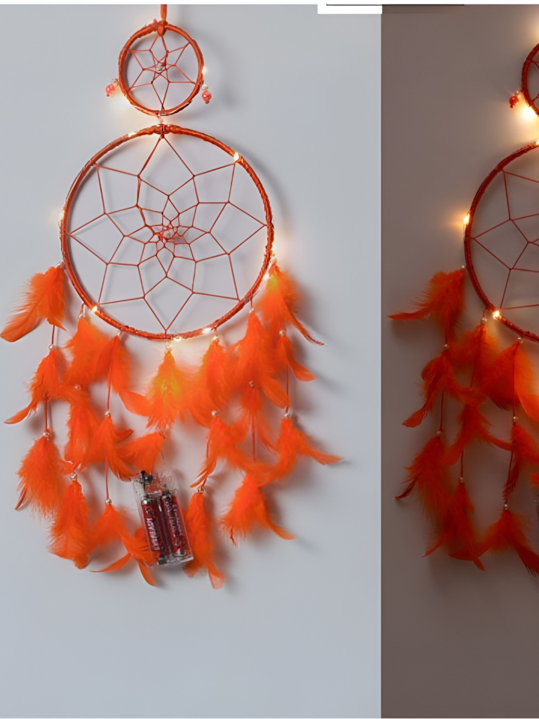 DULI Orange-Coloured Dream Catcher Hangings
