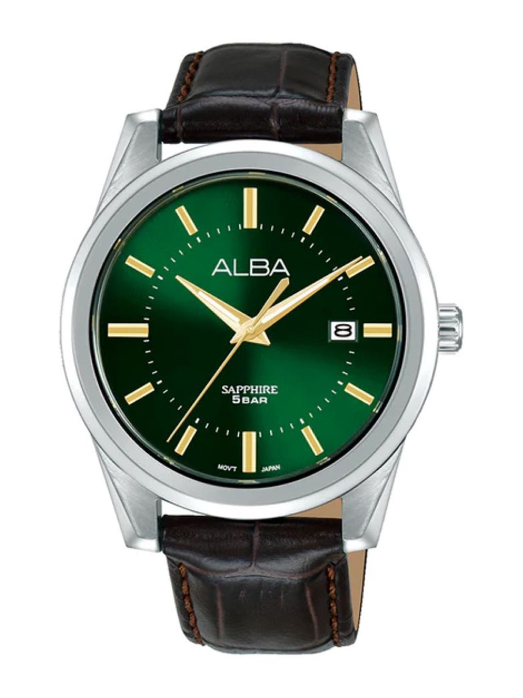 Alba Men Round Dial & Leather Straps Analogue Watch AS9V29X1
