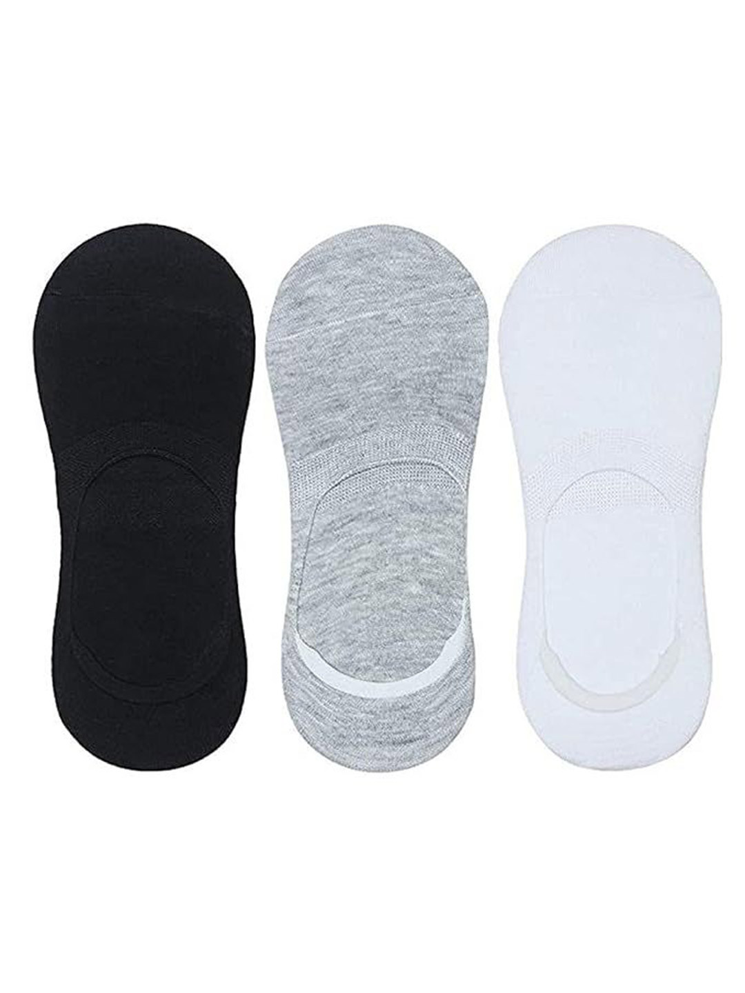 ZEDGORA Unisex Pack Of 3 No Show Loafer Socks