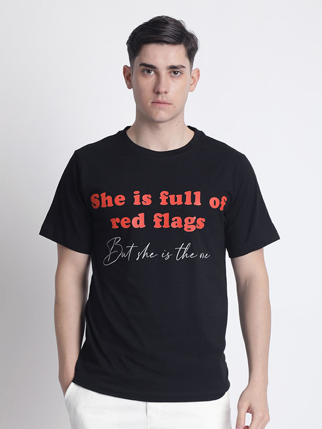 IVOC Men Typograpghy Printed T Shirt