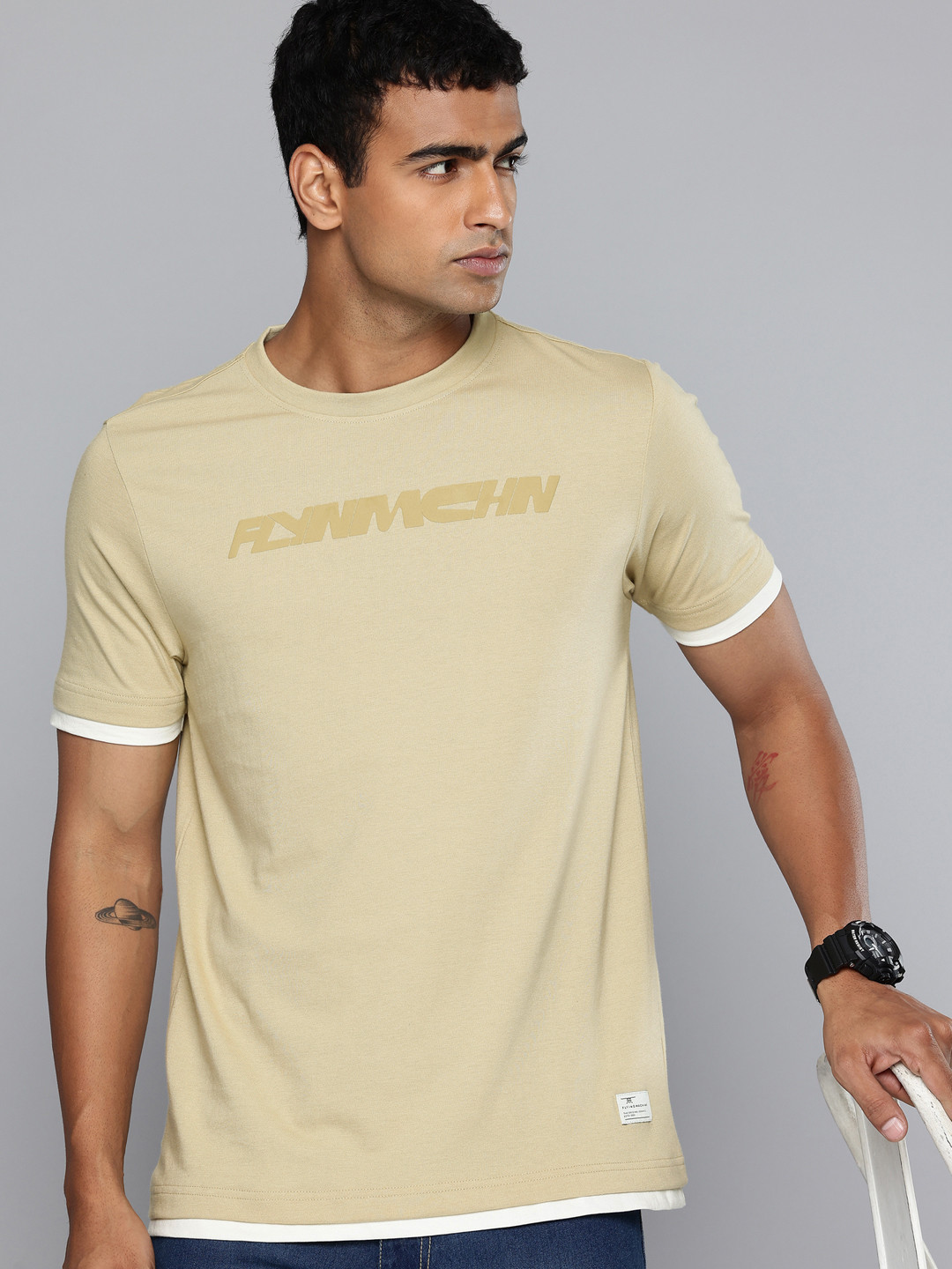 Flying Machine Brand Logo Printed T-shirt