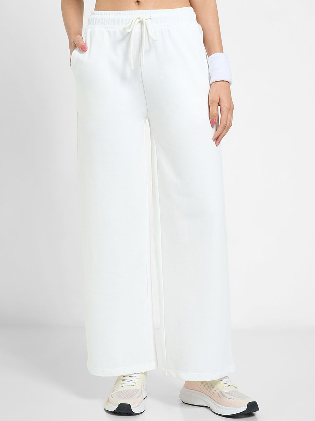 Ajile by Pantaloons Women Pure Cotton High-Rise Easy Wash Pleated Trousers
