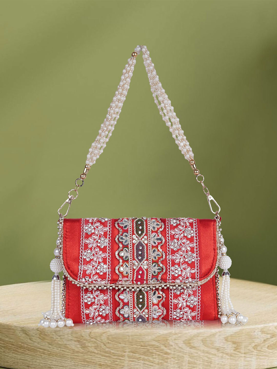 PLANX Embroidered Purse Clutch