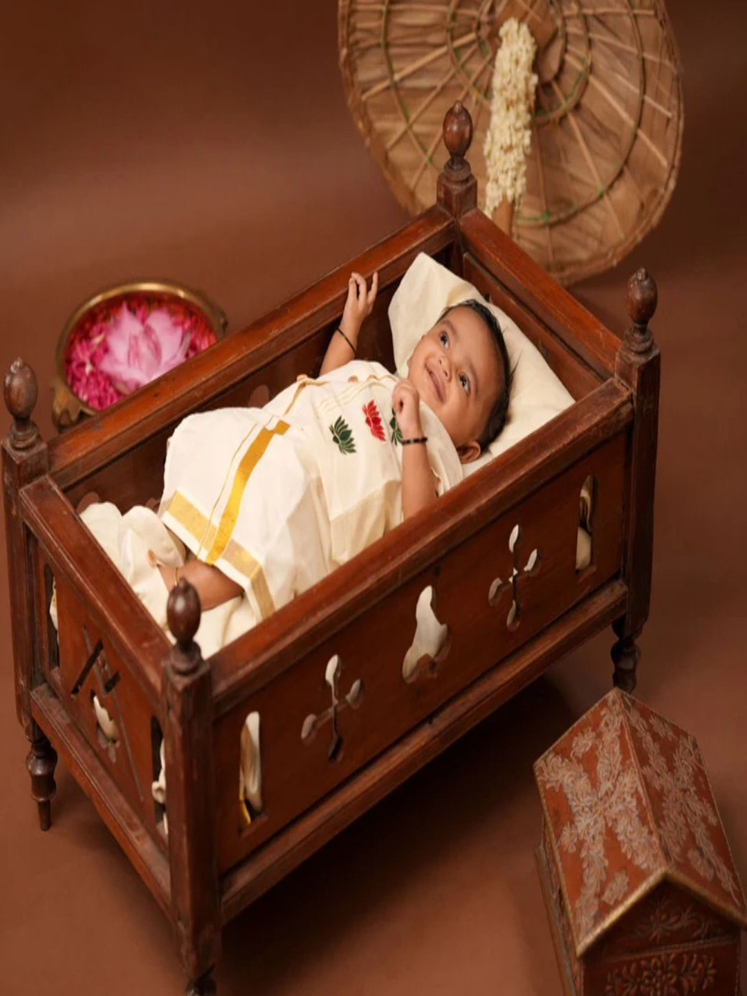 DISHA CREATIONZ Boys Emberiodered Pure Cotton Shirt With Dhoti