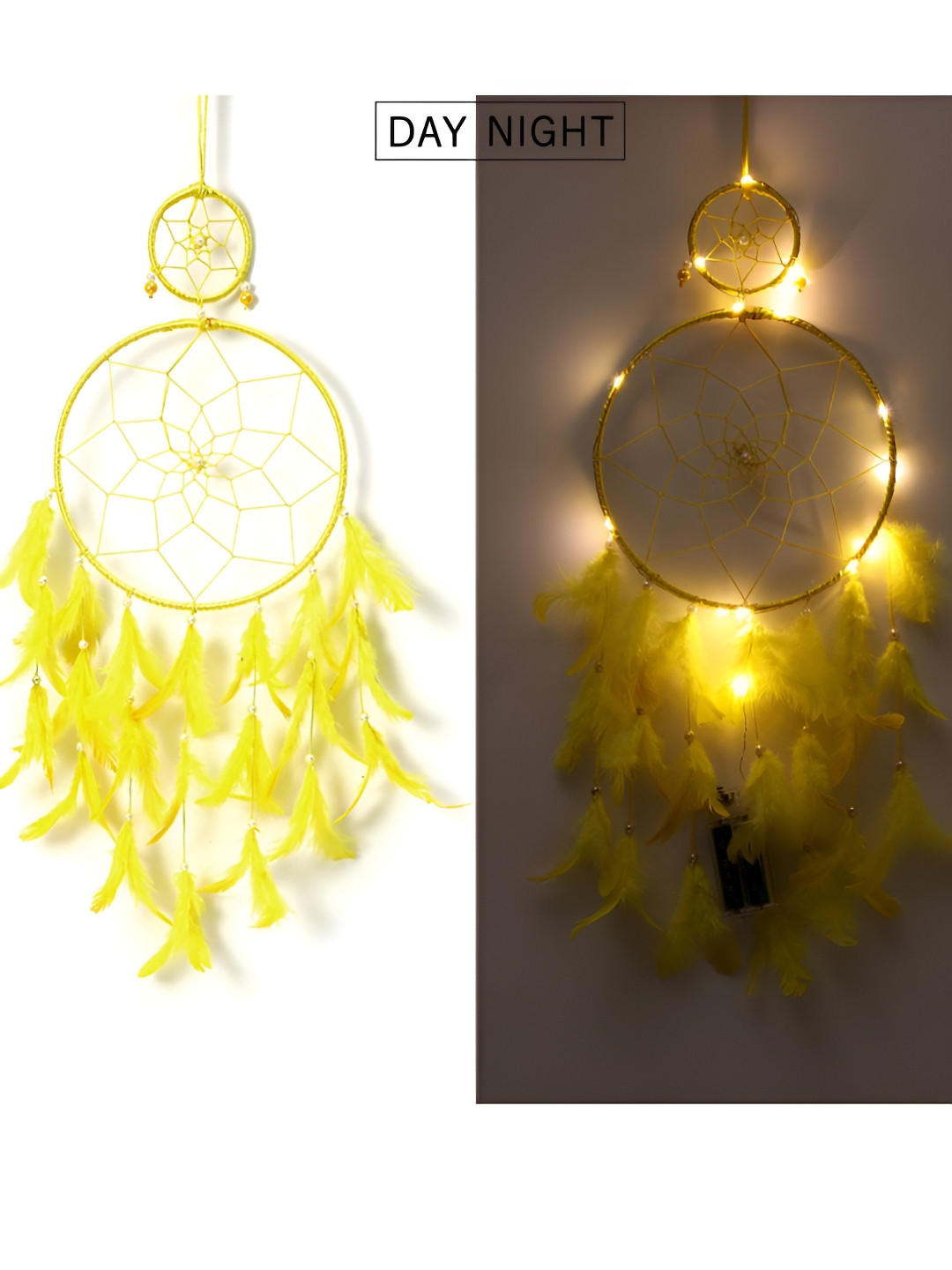 DULI Yellow Dream Catcher Hangings