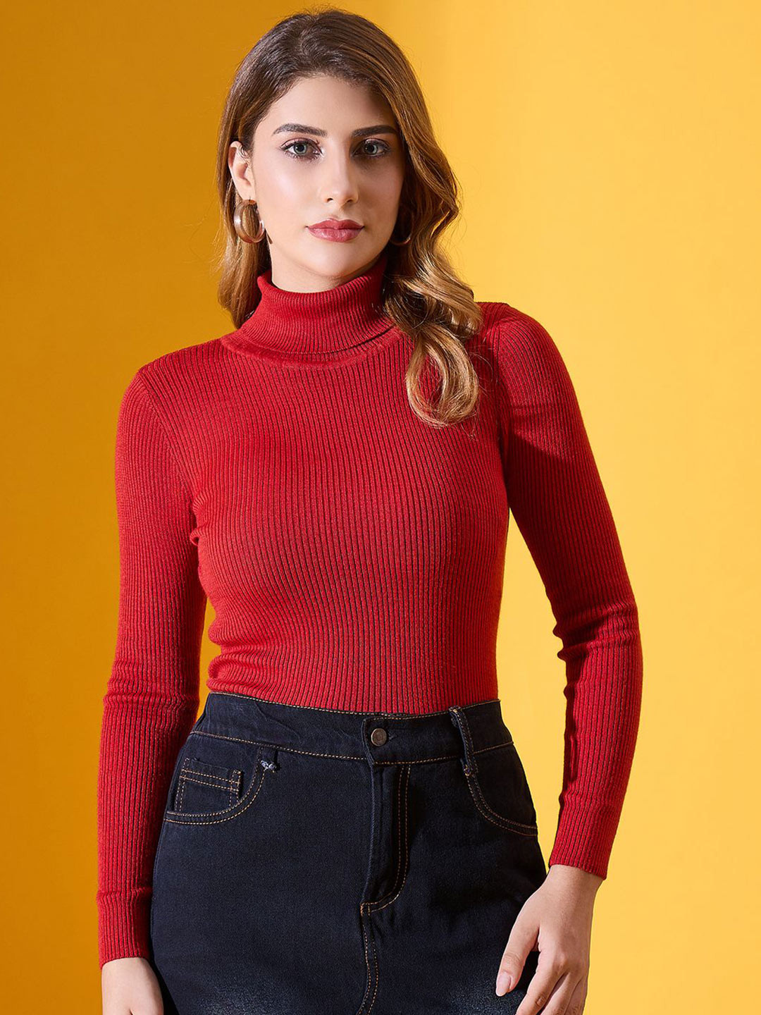 98 Degree North Women Self designe Woollen Pullover