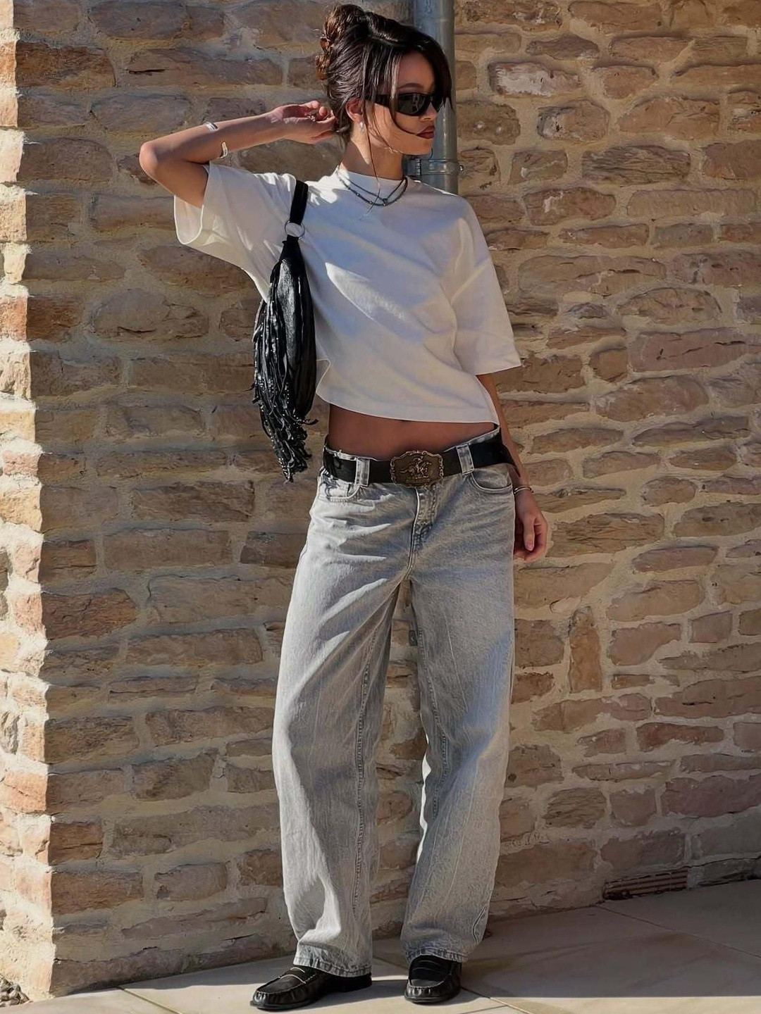 Bershka Heavy Cotton Boxy Fit Short Sleeve T-shirt