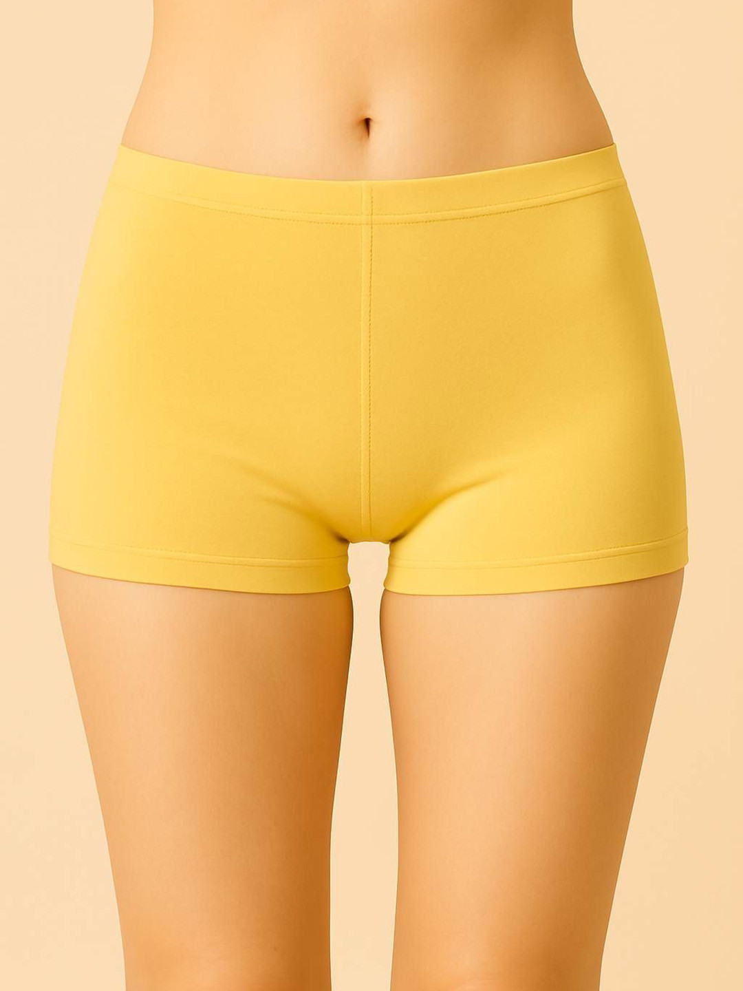 CKARFE Mid-Rise Boy Shorts Briefs CF ACT-205 Yellow M-1-Yellow