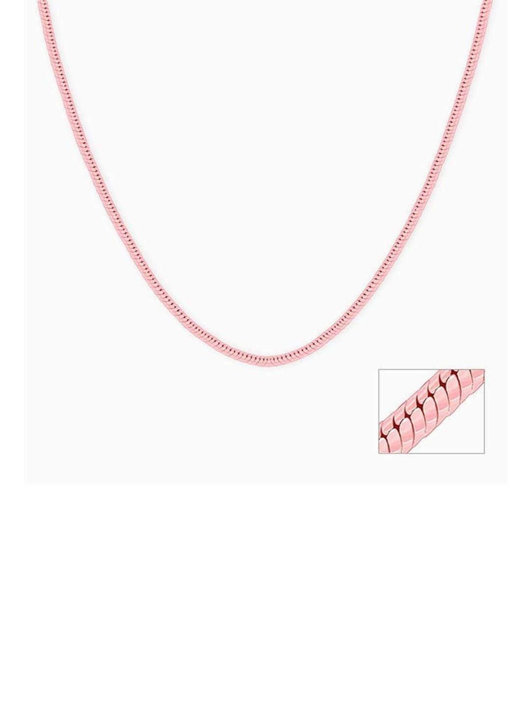 GIVA 925 Sterling Silver Rose Gold-Plated Minimal Style Up Chain