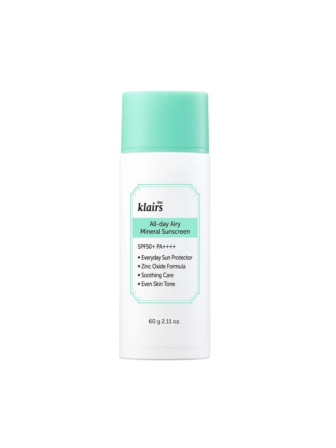 Dear Klairs All-day Airy Mineral Sunscreen SPF 50+ PA++++ - 60g