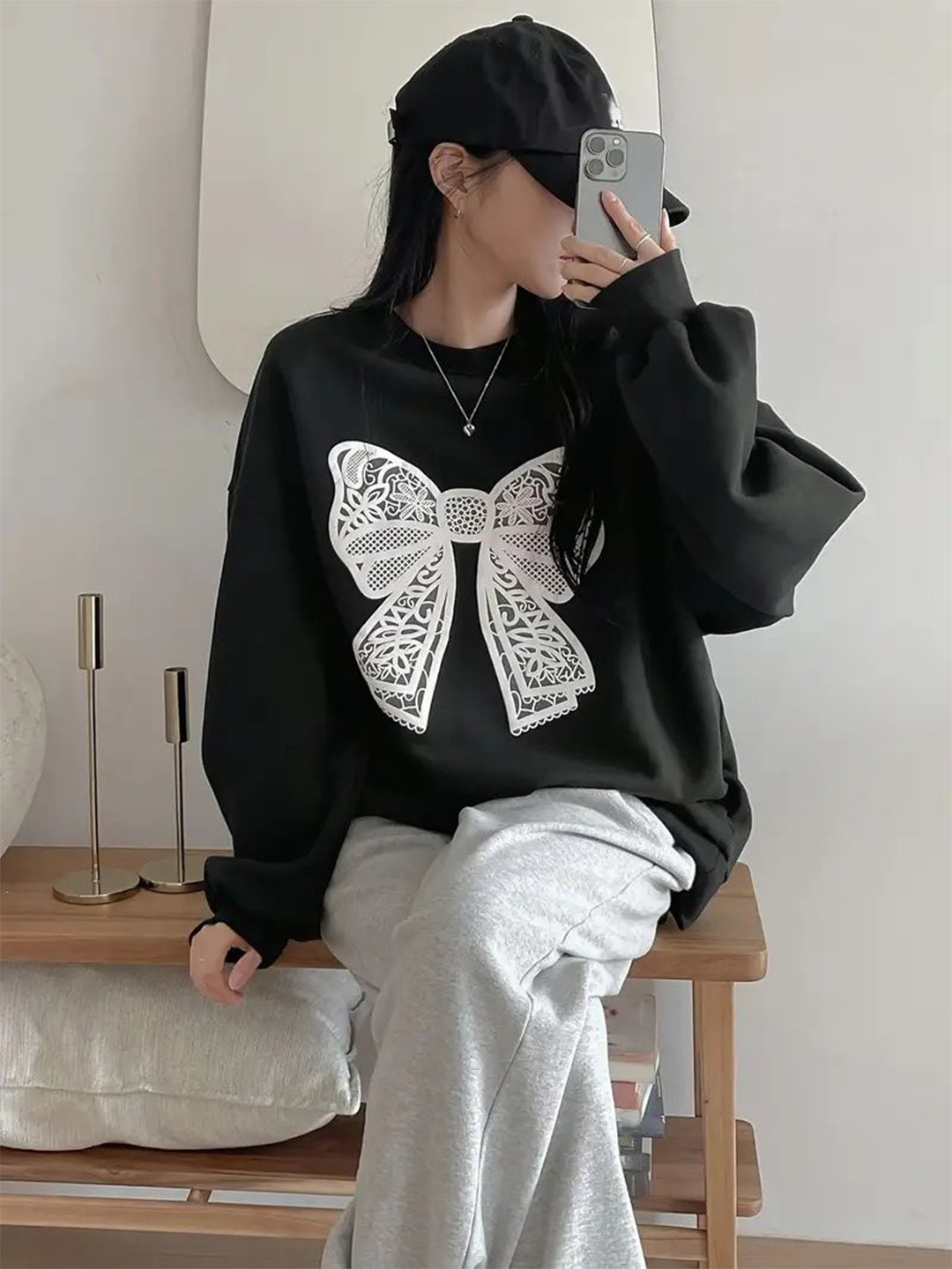 BRIEF CHICKADE Women Graphic Printed Full Sleeve Sweatshirt