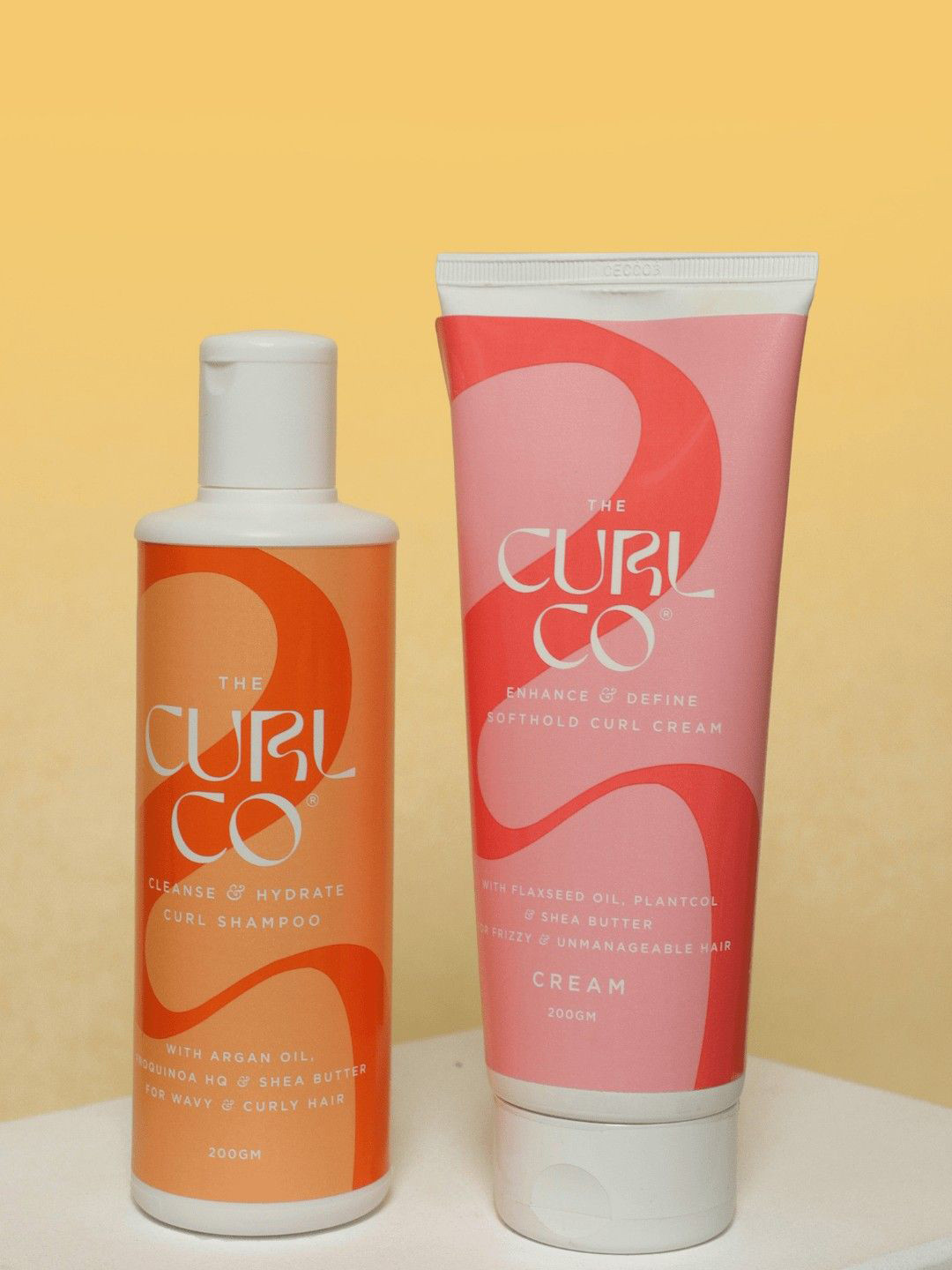 The Curl Co Set Of 2 Curl Shampoo & Curl Cream- 200 g Each