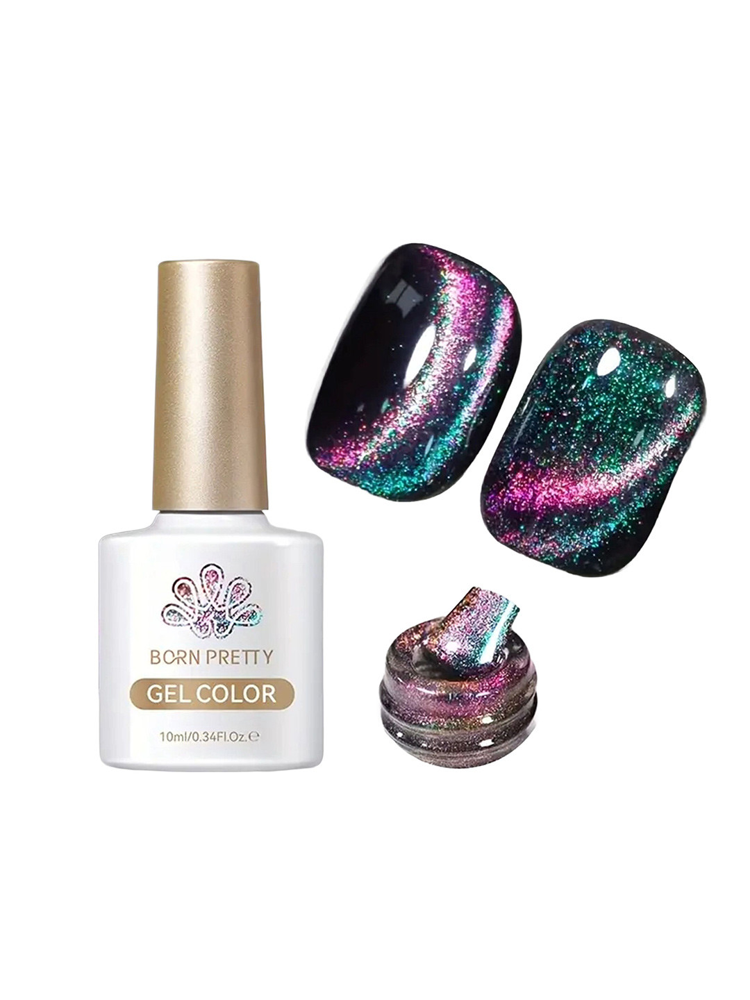 BORN PRETTY Long Lasting High Gloss Glass Cat Magnetic Gel Polish 10ml -MY31