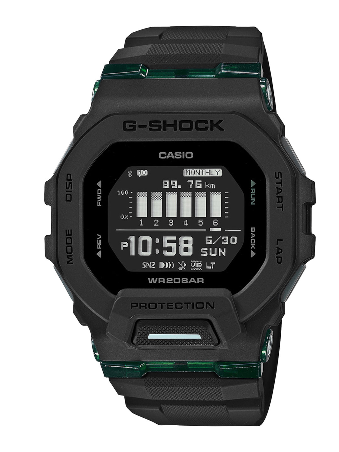 CASIO Men G-Shock GBD-200UU-1DR Digital Dial Black Resin Strap Watch G1247