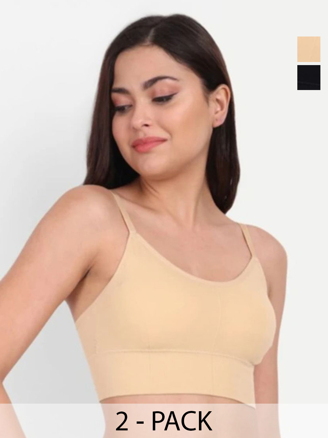 NAYAK FASHION Pack Of 2  Padded Cami Bras Full Coverage NAYAK-FASHION