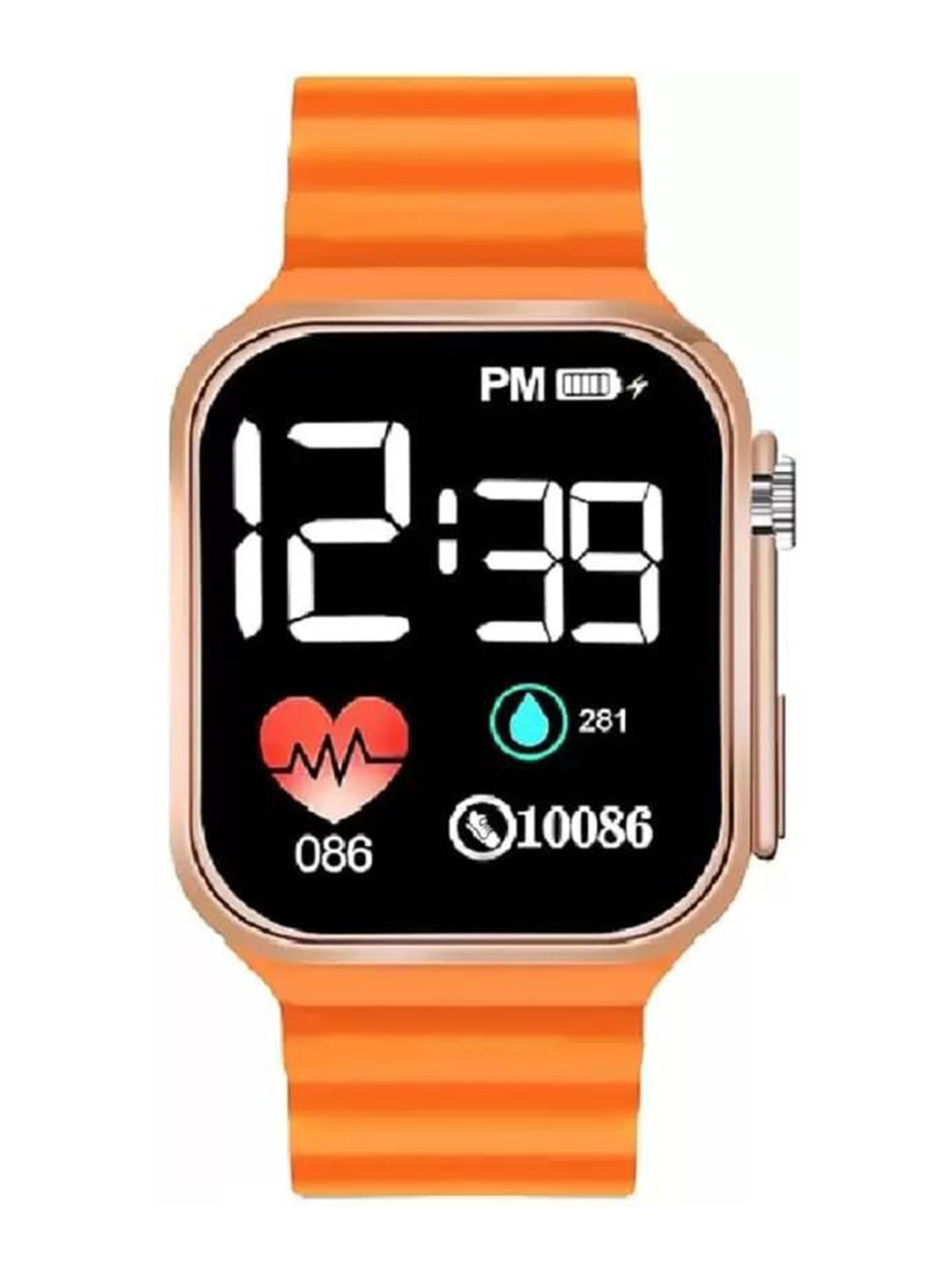 FROZIL Kids Dial & Straps Digital Watch ST-ORANGE