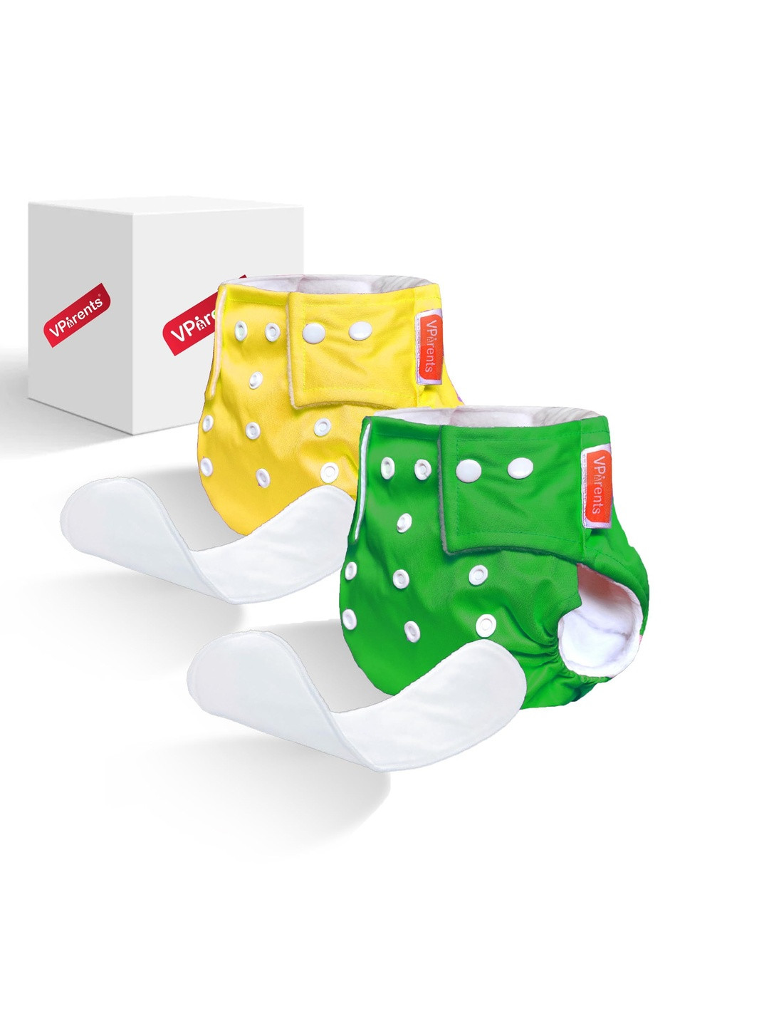 VParents Pack Of 2 Jumbo Print Reusable Cloth Diapers