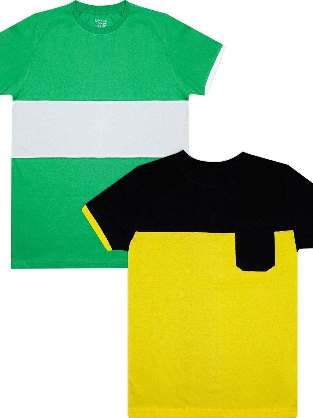 Luke & Lilly Boys Multi Pure Cotton Colourblocked Tshirts