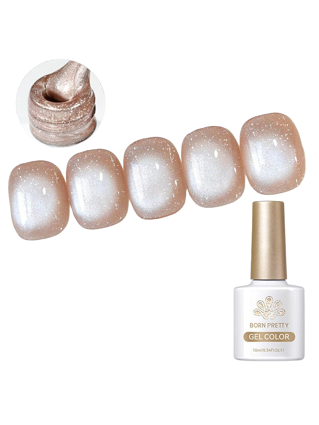 BORN PRETTY Long Lasting High Gloss Glass Cat Magnetic Gel Polish 10ml -MY59 Mambo Ice