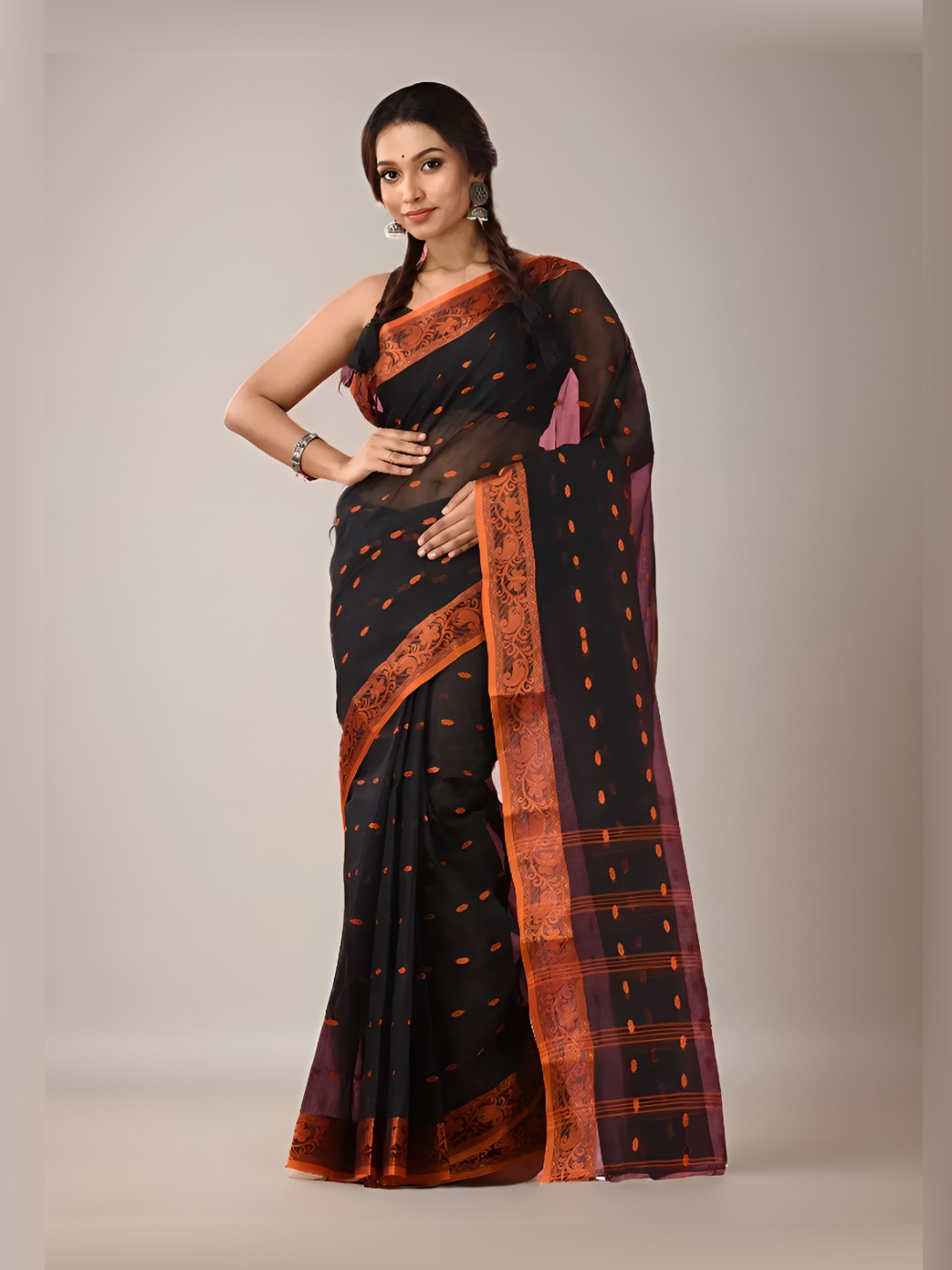 Arhi ure Cotton Woven Design Taant Saree