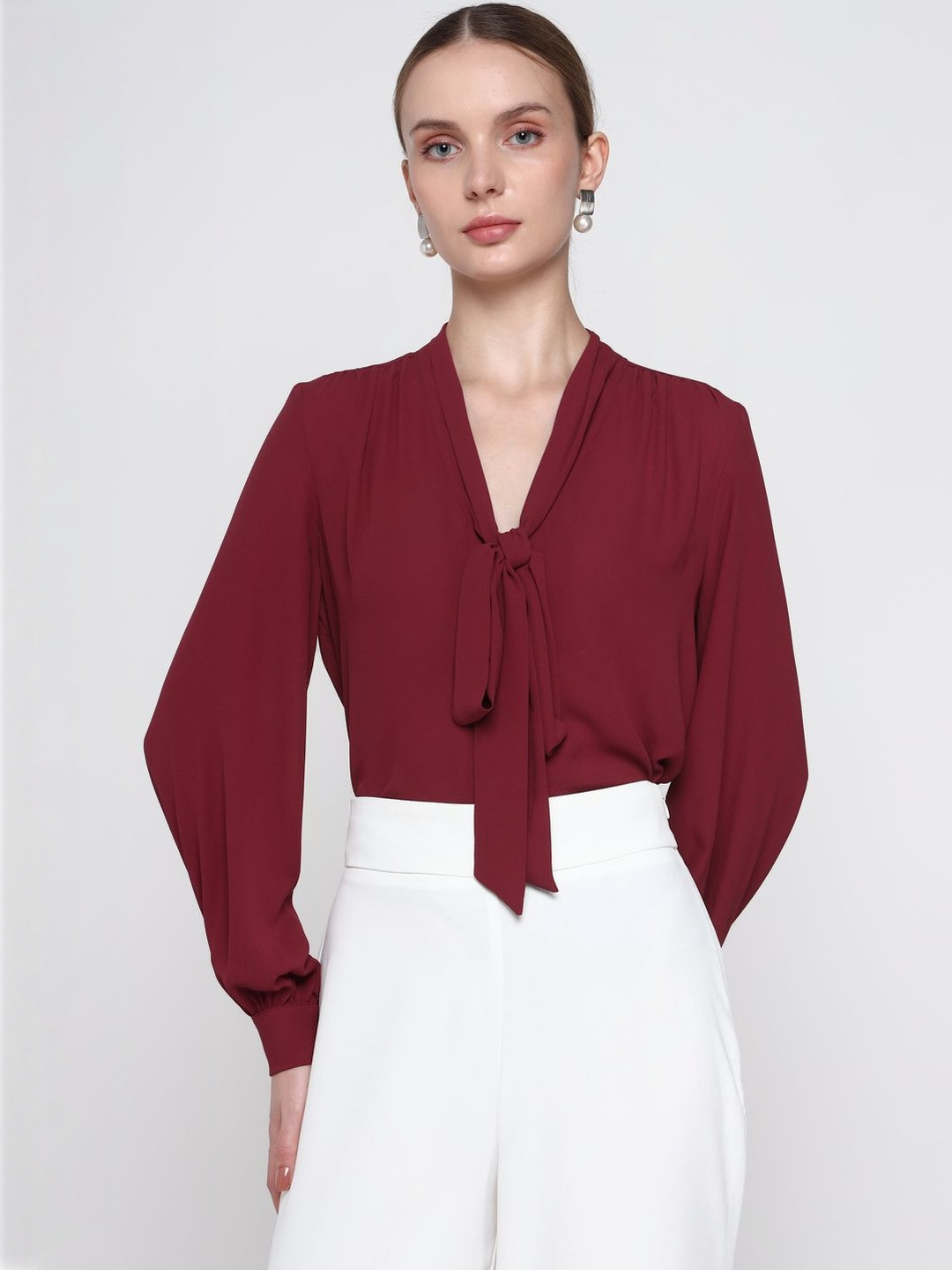 COVER STORY Women Tie-Up Neck Top