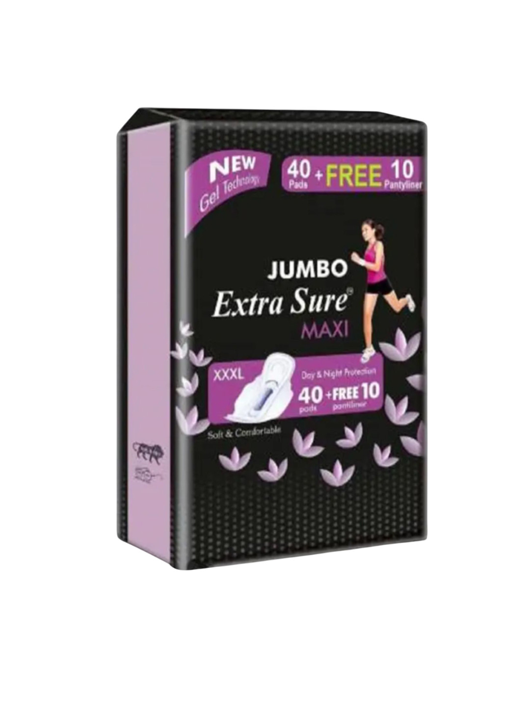 JUMBO EXTRA SURE Day & Night Protection With New Gel Technology Sanitary Pads - 320 mm