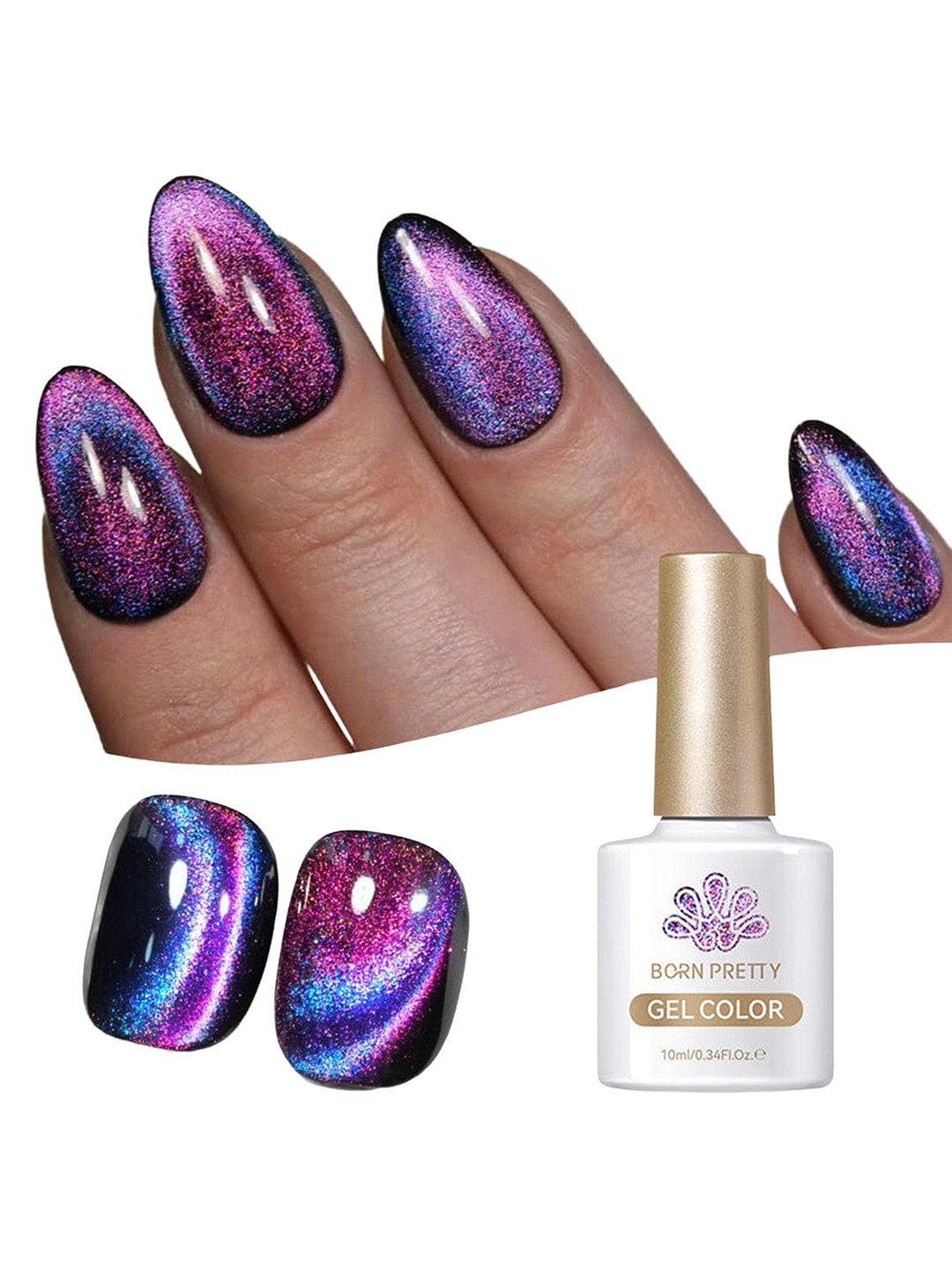 BORN PRETTY Long Lasting High Gloss Glass Cat Magnetic Gel Polish 10ml -MY28