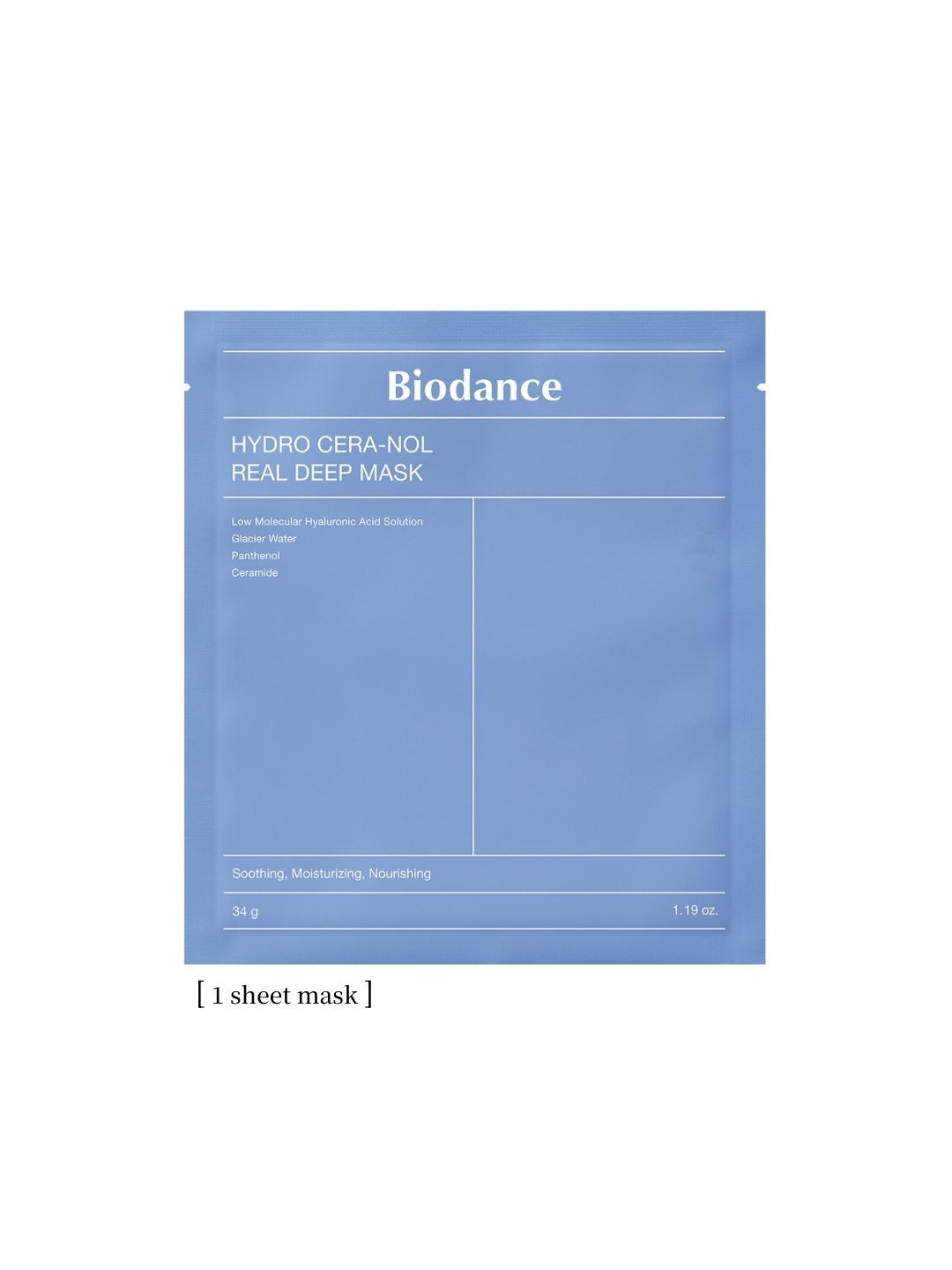 Biodance Set of 1 Hydro Cera-Nol Real Deep Sheet Mask