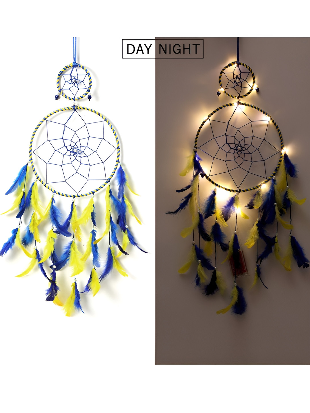 DULI Blue & Yellow Dream Catcher Hangings
