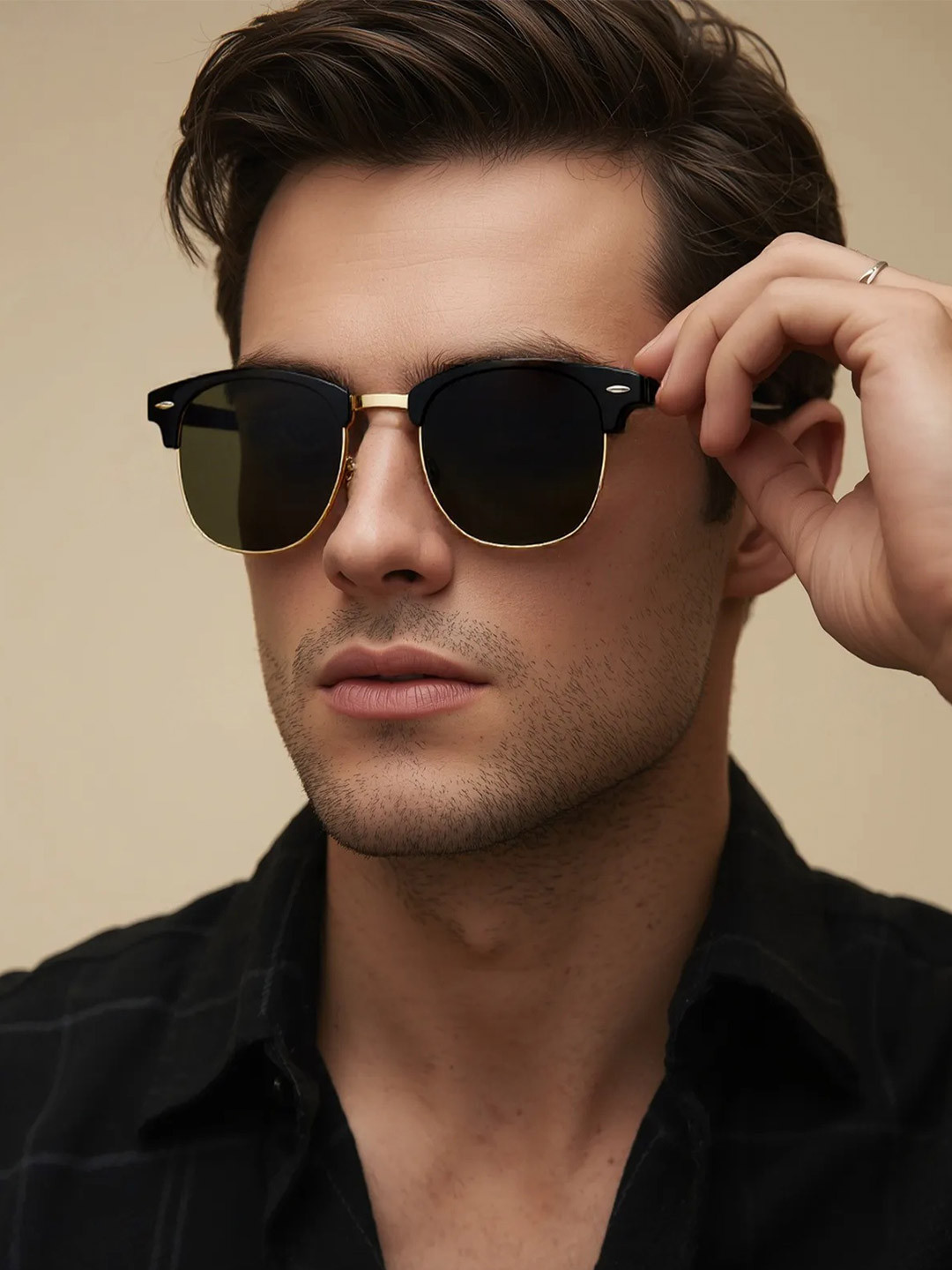 RORCE Unisex Wayfarer Sunglasses with UV Protected Lens RS06_BLF_BLL