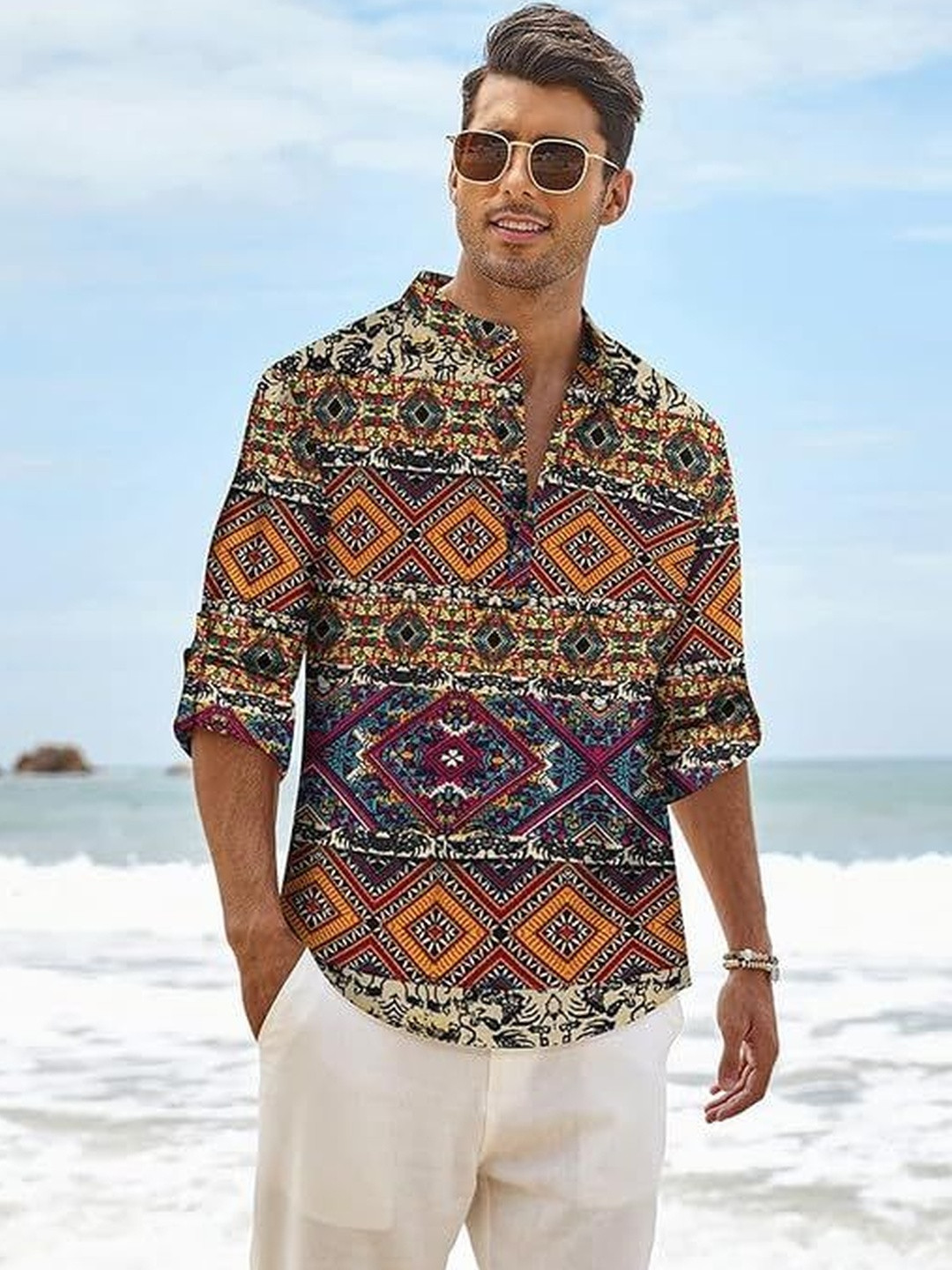 Bellstone Men Printed Regular Fit Casual Shirt