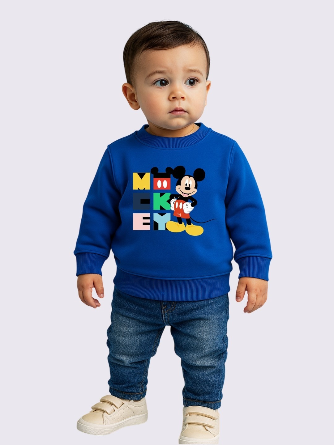 YK Disney Boys Fleece Lined Disney Printed Sweatshirt