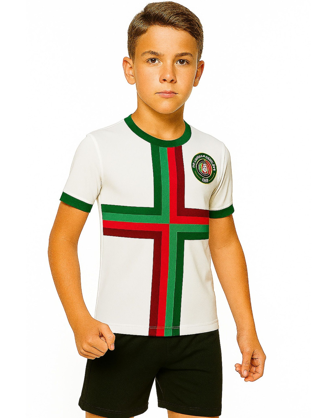 dostitch Boys Typography Printed Dri-FIT T-shirt & Shorts Clothing Set