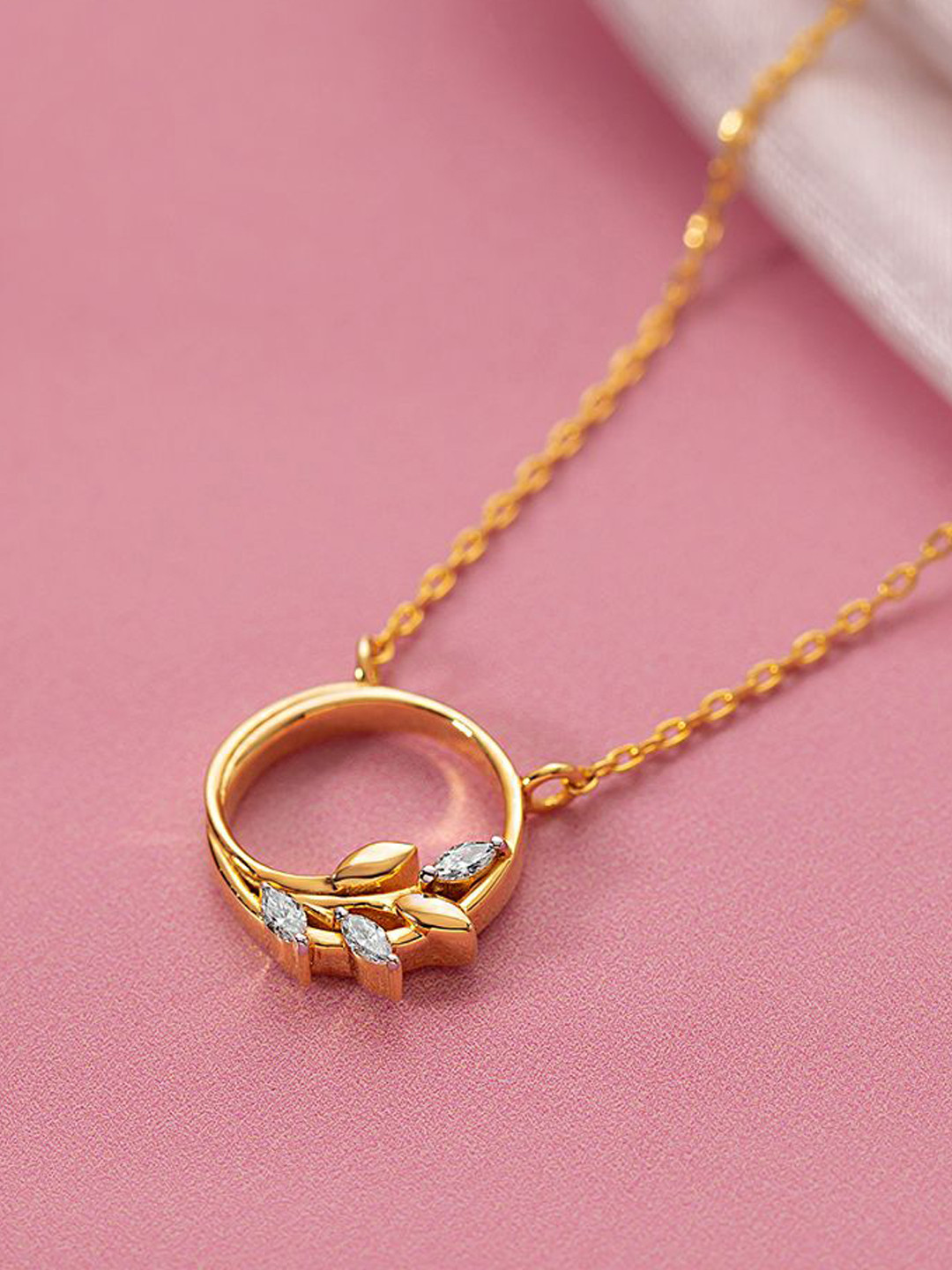 Studio Voylla 925 Sterling Silver Chain With 0.1 Carat Lab-Grown Diamond - 3.13 g