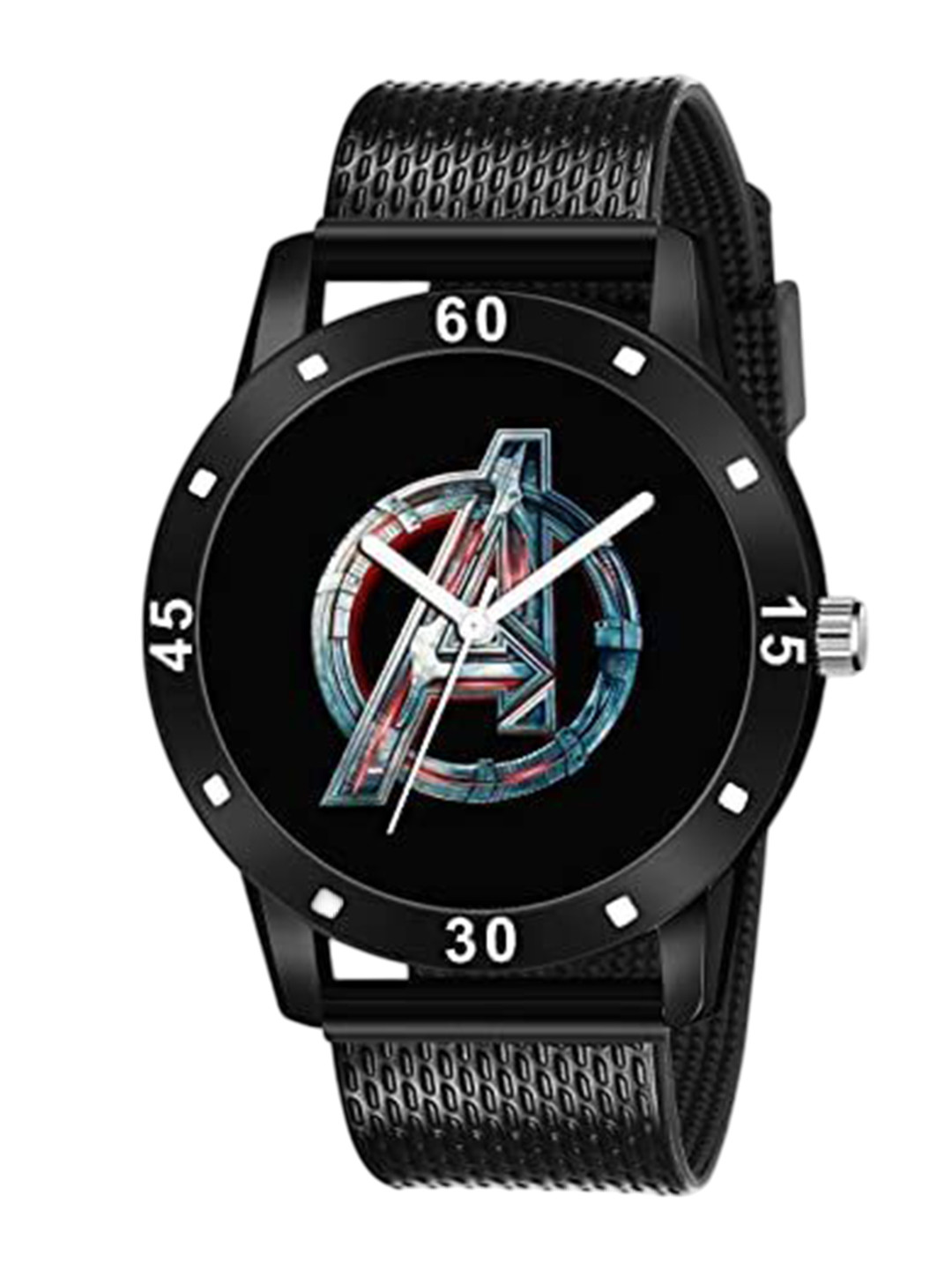 FROZIL Men Round Dial & Textured Straps Analogue Watch AVANGER PVC