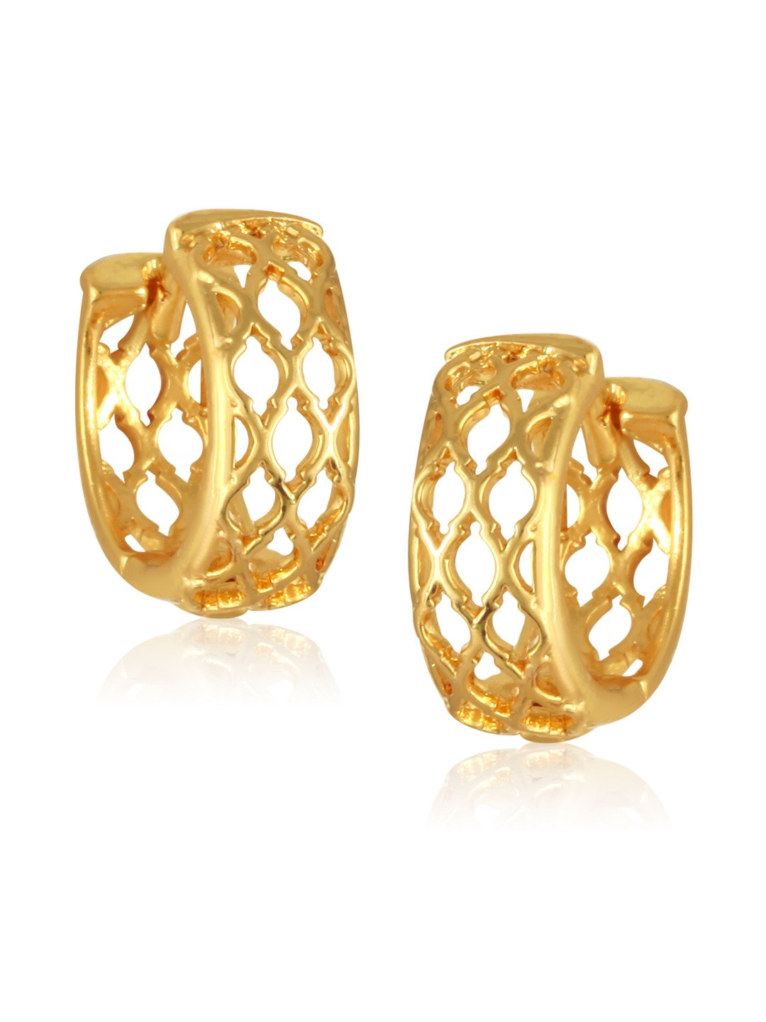 VIVASTRI Women Gold Plated Bali Earrings
