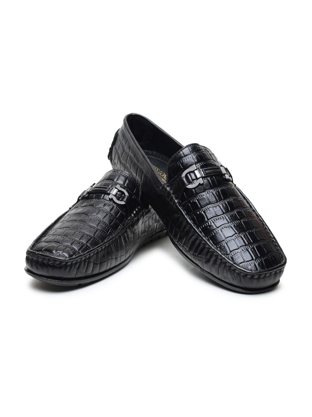Hayes London Men Black Formal Driving Shoes