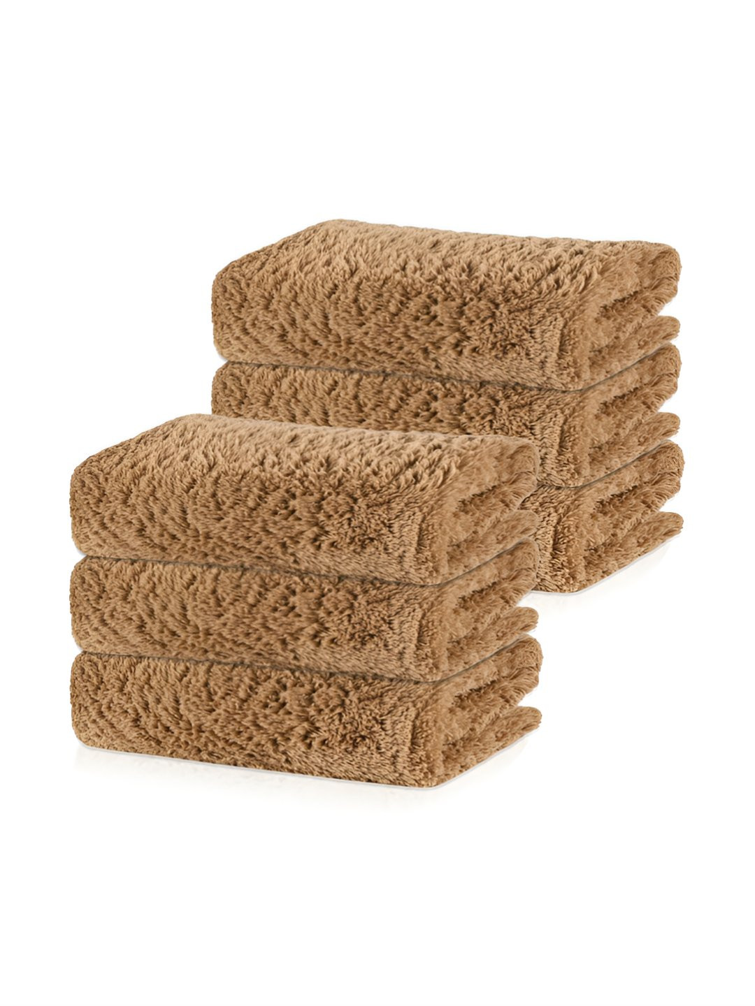 Aura Brown 6 Pieces Microfiber Cleaning Cloths