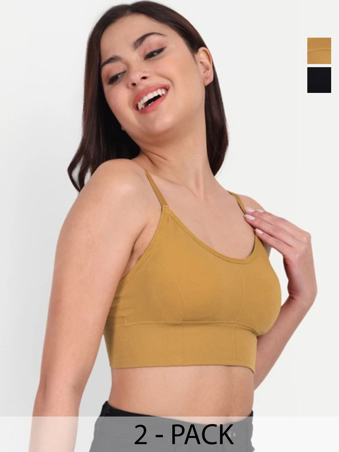 ALLIANCE OVERSEAS  Pack Of 2 Padded Bra ALLIANCE-OVERSEAS-646-BY-2Pcs-28A-Multi