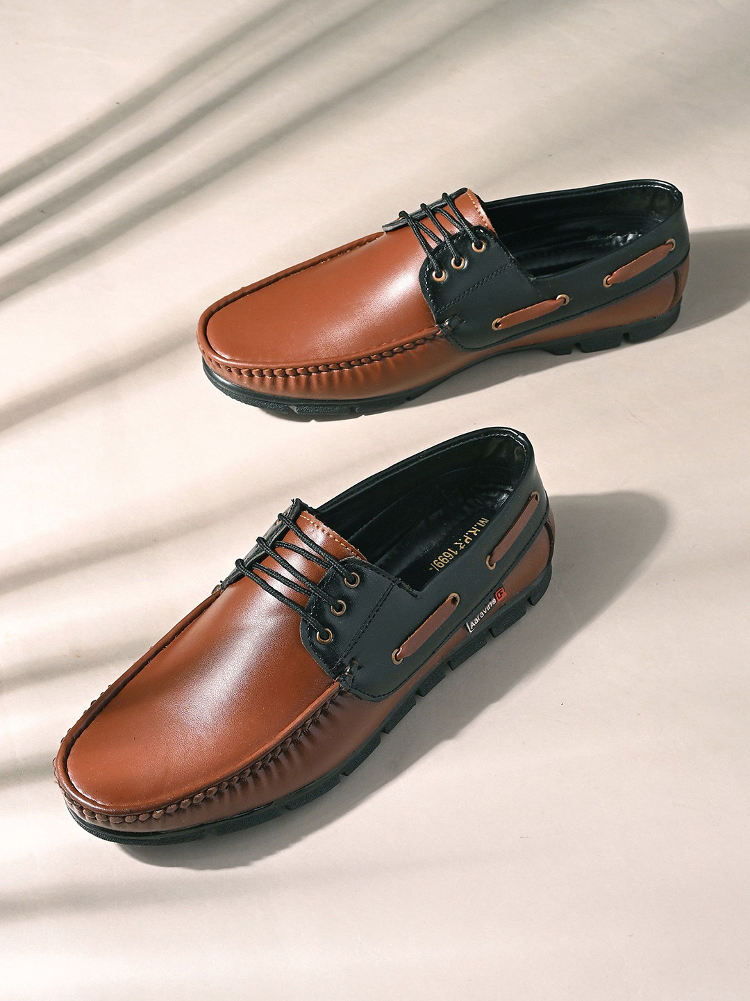 AARAVIN'S Men Slip-On Round Toe Penny Loafers