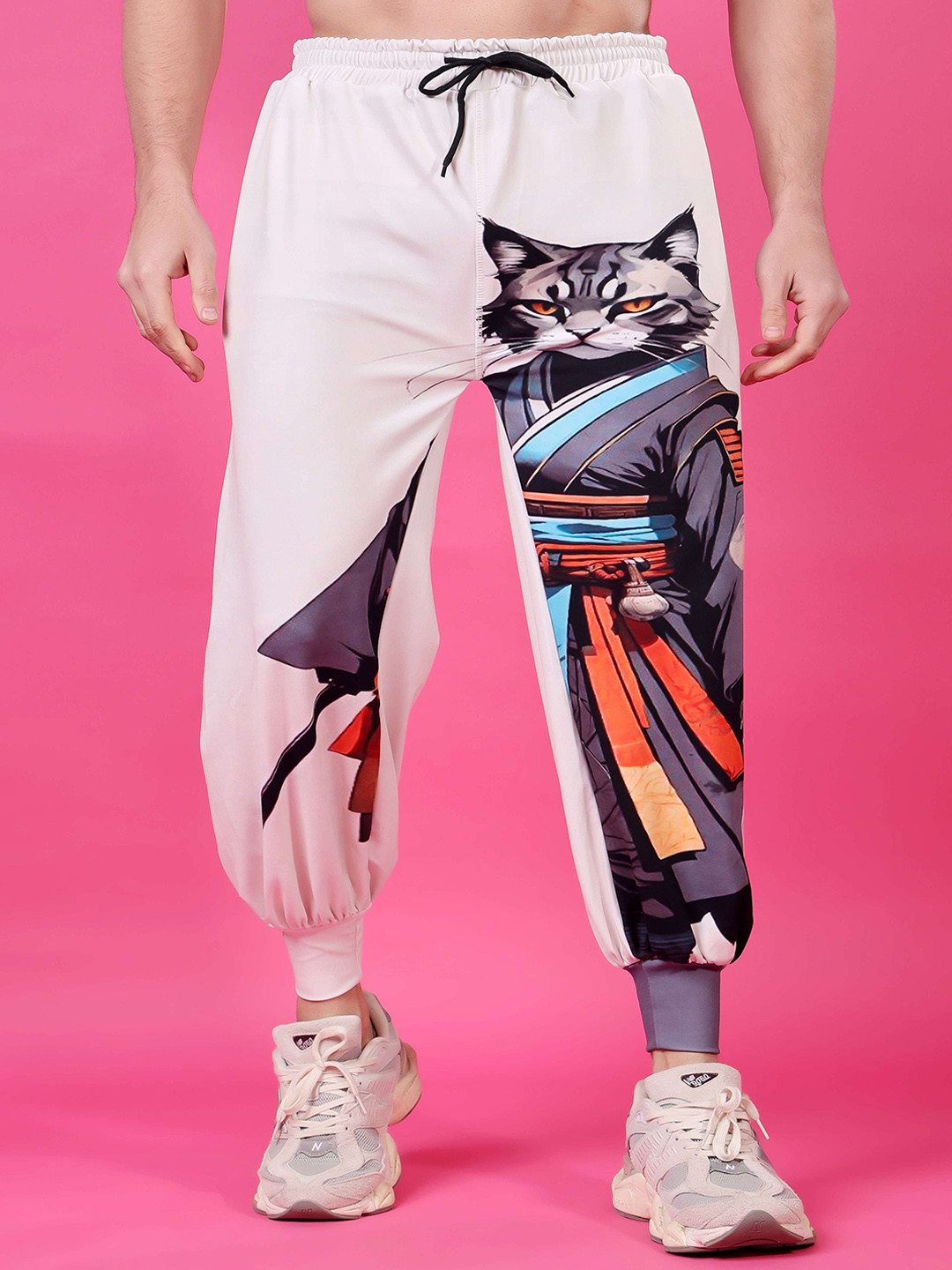 YELLOW TREE Men Relaxed Fit Cat Prince-Printed Joggers