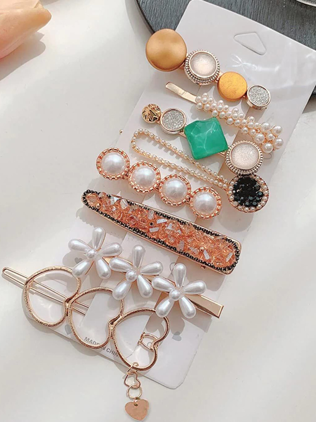 KHANBAGSTORE Girls Set Of 8 Tic Tac Hair Clip