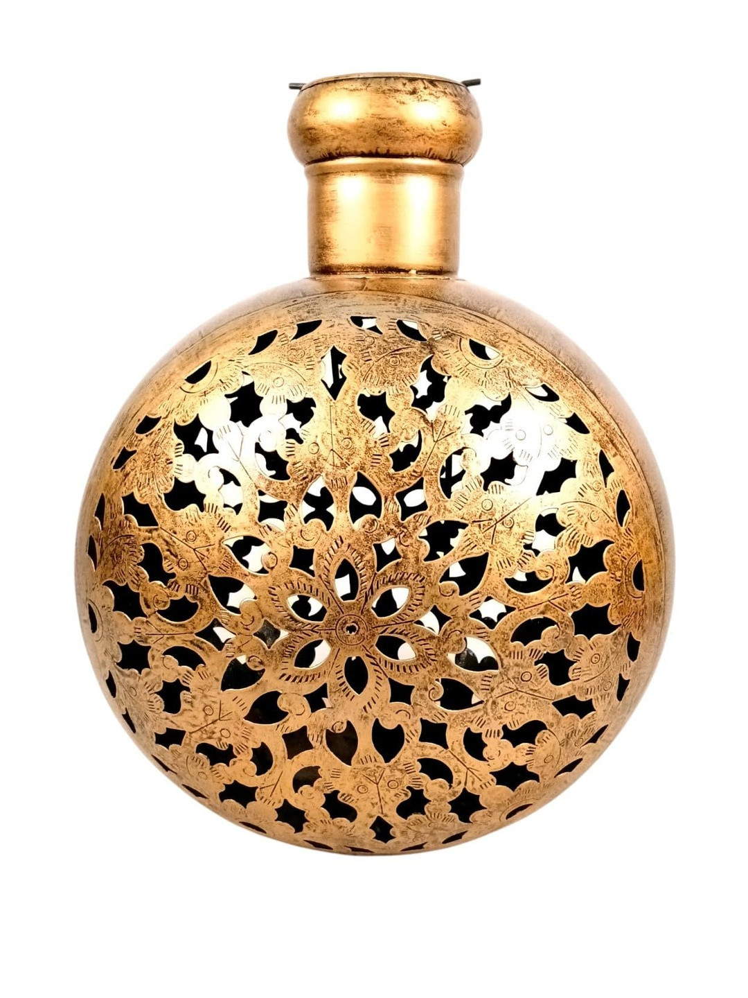 apka mart Decorative Gold Toned Candle Holder